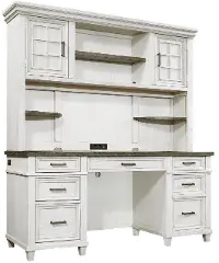 Caraway Antique White Credenza and Hutch
