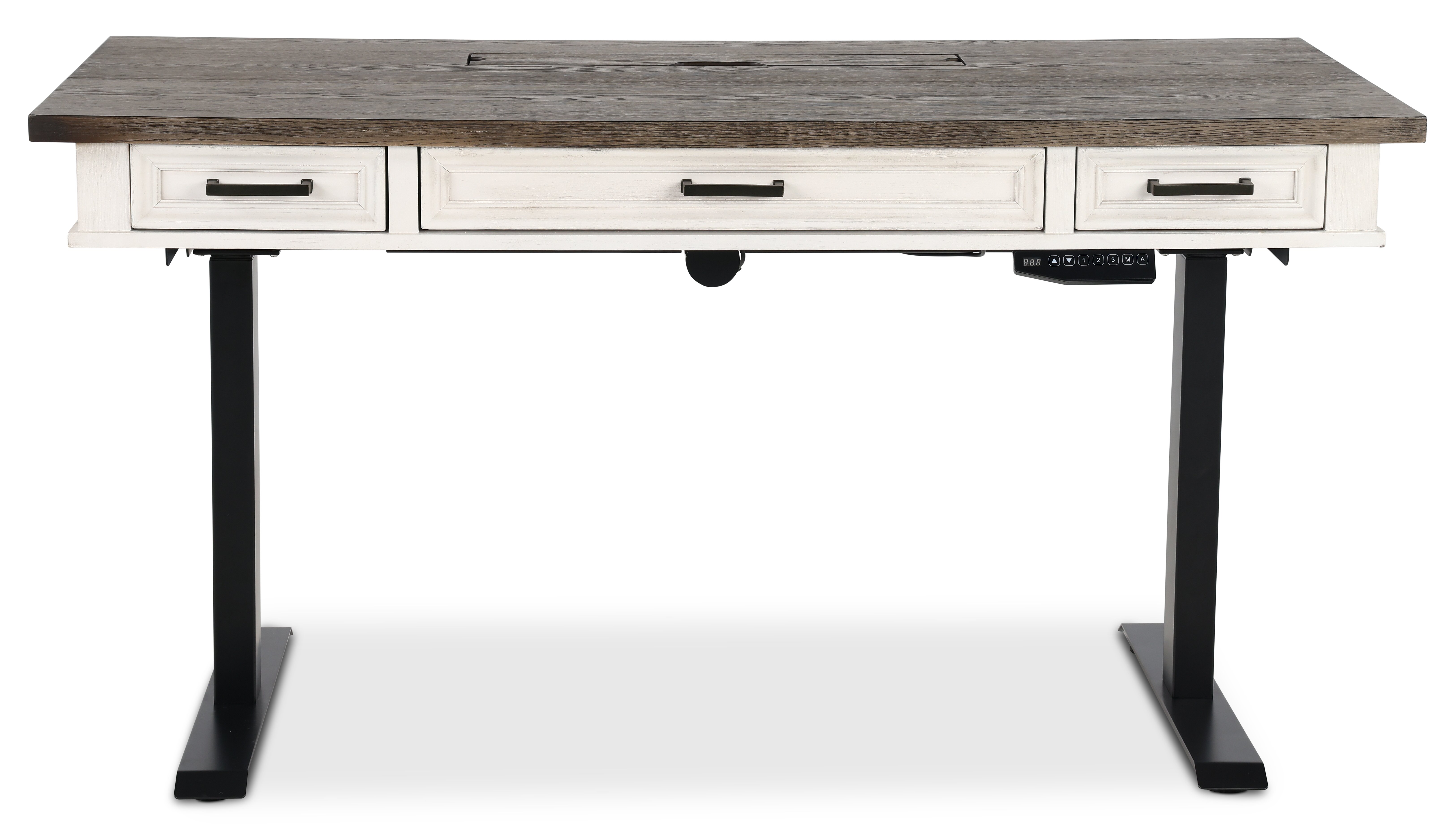 Caraway Antique White 60 inch Standing Desk-1
