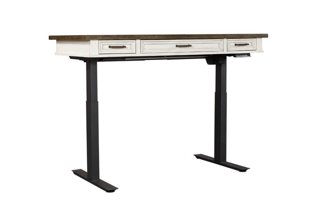 Caraway Antique White 60 inch Standing Desk-2