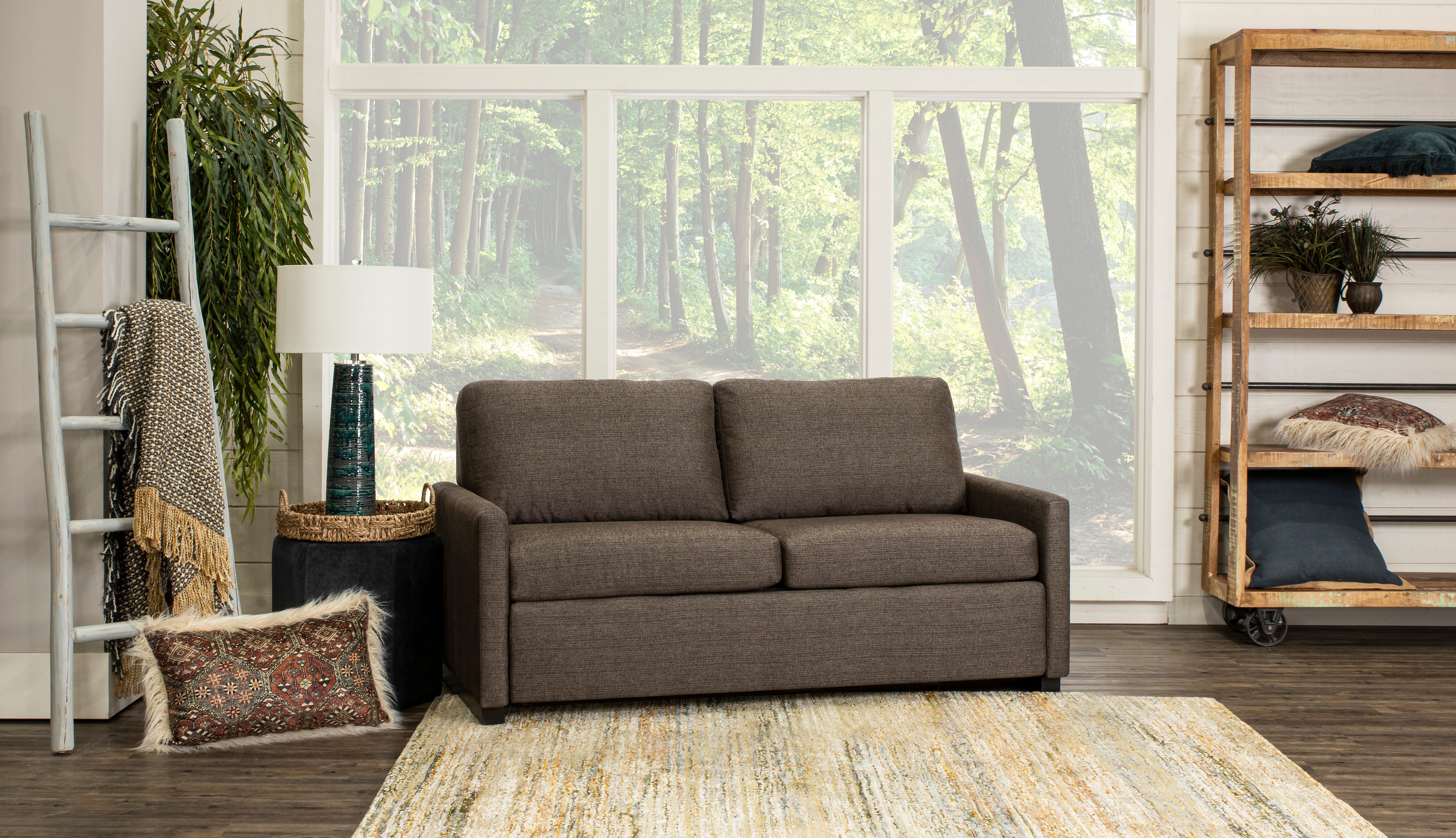 Preston Merit Chocolate Brown Queen Sofa Bed-4
