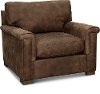 Contemporary Brown Leather Chair - Kenya