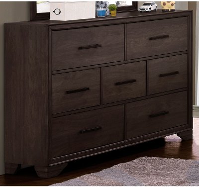 Contemporary Espresso Brown Dresser - Granite Falls