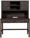 Espresso Brown Desk and Hutch - Granite Falls