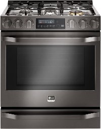 LSSG3020BD LG Studio 6.3 cu. ft. Gas Slide-in Smart Range with Convection Cooking - Black Stainless Steel
