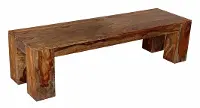 Natural Sheesham Dining Room Bench - Buffalo