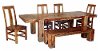 Natural Sheesham 5 Piece Dining Set - Buffalo
