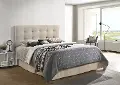 Khaki Beige Full-Queen Upholstered Headboard - Florence