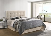 Khaki Beige Full-Queen Upholstered Headboard - Florence