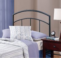 1169-34 Contemporary Black Twin Metal Headboard - Julien