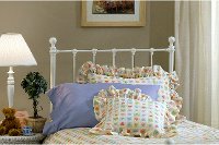 1222-340 Classic White Twin Metal Headboard - Molly