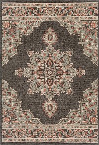 ALF9671-73106 7 x 10 Large Camel Brown Indoor-Outdoor Rug - Alfresco