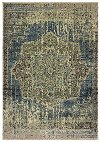 8 x 11 Large Ivory and Blue Rug - Raleigh