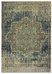 Raleigh 8 x 11 Navy Blue Area Rug