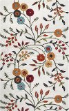 5 x 8 Medium Ivory Floral Area Rug - Dimension