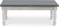 Traditional Coffee Table with Metal Top - Tatum