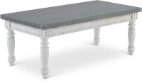 Traditional Coffee Table with Metal Top - Tatum-3