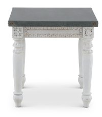 Tatum End Table with Metal Top