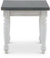 Traditional End Table with Metal Top - Tatum
