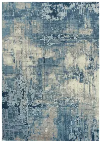 5 x 8 Medium Contemporary Blue Rug - Artistry