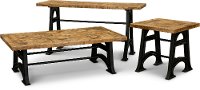 Industrial Reclaimed Wood Sofa Table - Unwin-2