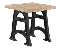 Industrial Reclaimed Wood End Table - Unwin-1