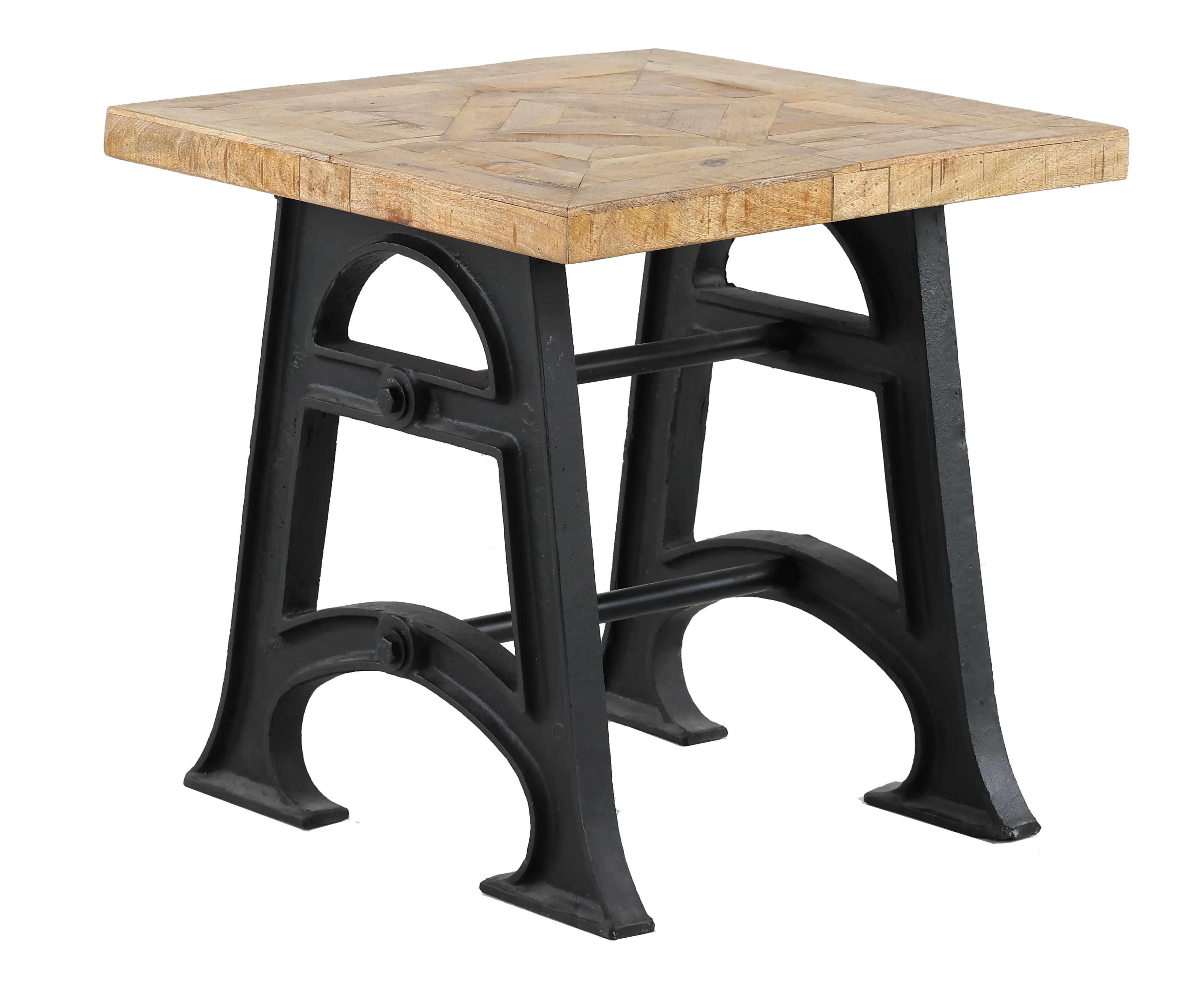 Unwin Industrial Reclaimed Wood End Table-1