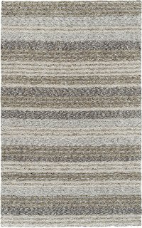 8 x 10 Large Striped Shag Pewter Gray Area Rug - Joplin