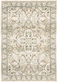 5 x 7 Medium Beige and Ivory Area Rug- Andorra