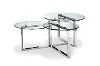 Clearance Modern Chrome Tiered Coffee Table - Medlock