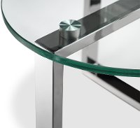 Modern Chrome Tiered Coffee Table - Medlock-2