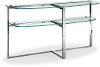 Chrome and Glass Sofa Table - Medlock