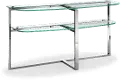 Medlock Chrome and Glass Sofa Table