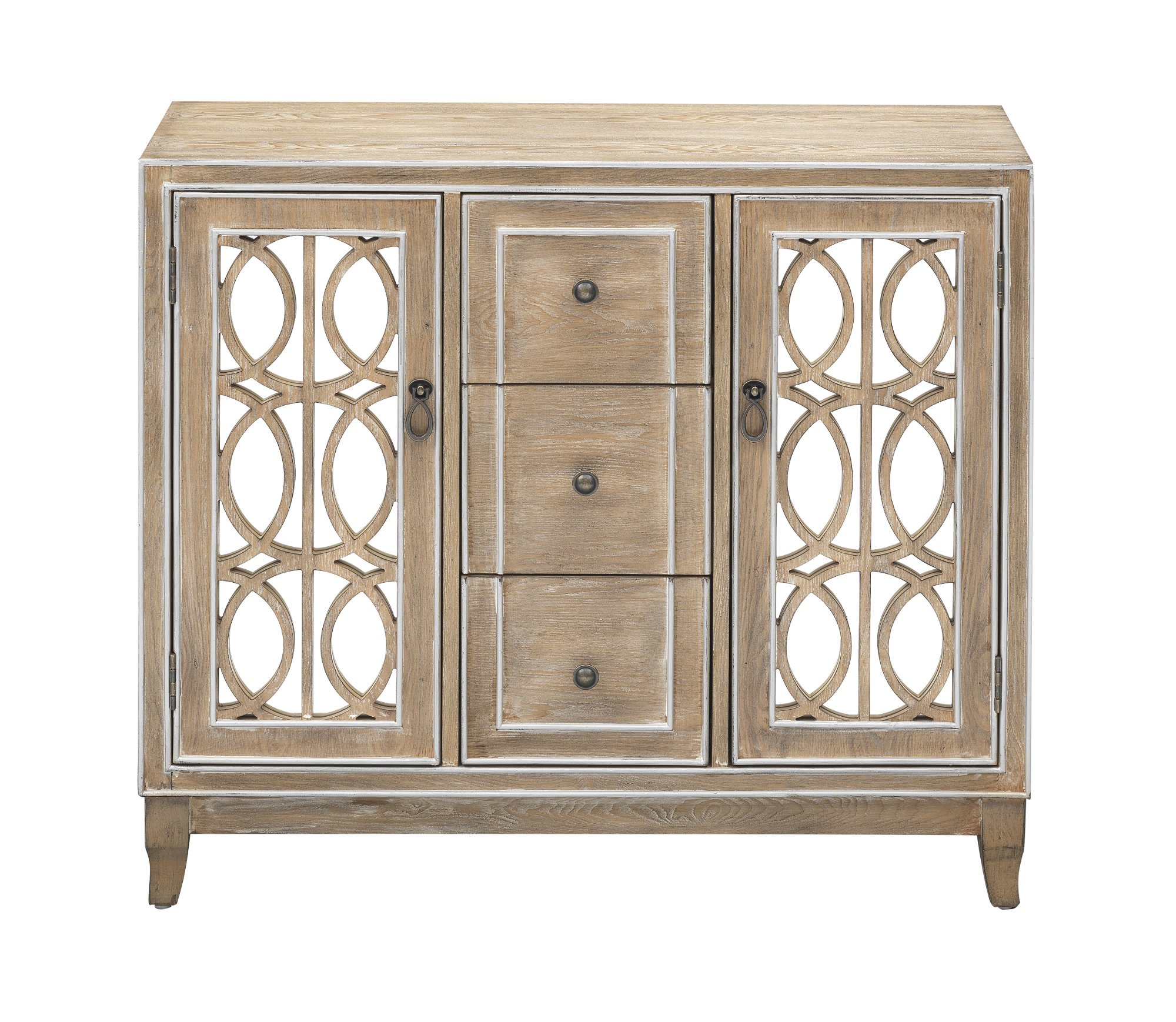 Light Brown Sideboard with Circular Intertwining Overlays-1