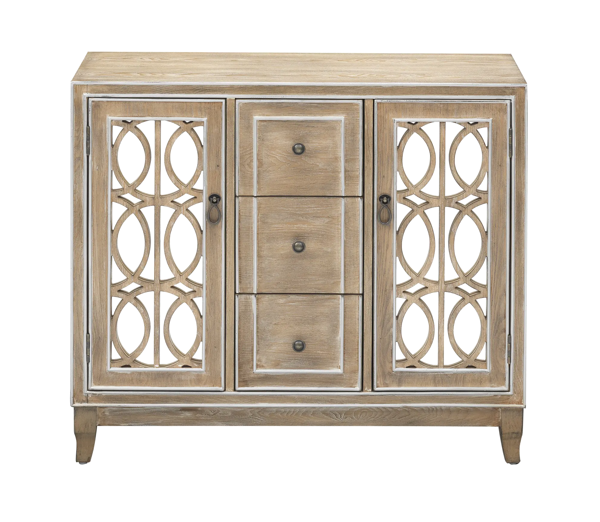 Light Brown Sideboard with Circular Intertwining Overlays-1