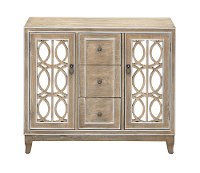 Light Brown Sideboard with Circular Intertwining Overlays