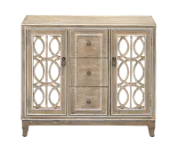 Light Brown Sideboard with Circular Intertwining Overlays