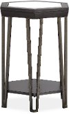 Clearance Dark Oak and Glass Chairside Table - Proximity Heights