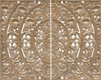Butterscotch Circular Carved Two Door Cabinet-5