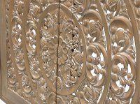 Butterscotch Circular Carved Two Door Cabinet-6
