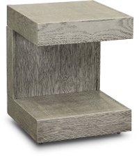Modern Gray Oak End Table - Nova
