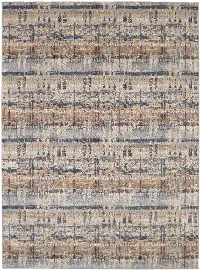 91675-50128/5.3X7.1 Scott Living Expressions 5 x 8 Kaleidoscopic Denim Blue Rug