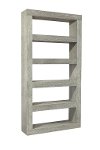 Gray 94 Inch Open Bookcase - Nova