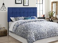 Navy Blue Full, Queen Upholstered Headboard - Samara