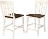Mariposa White Slat Back Counter Height Stool