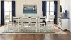 KIT Clearance White and Brown 5 Piece Counter Height Dining Set with Ladder Back Chairs - Mariposa