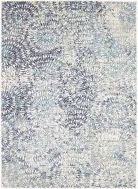 5 x 8 Medium Imprinted Blooms Aquamarine Area Rug - Scott Living Expressions