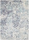 8 x 11 Large Imprinted Blooms Aquamarine Area Rug - Scott Living Expressions