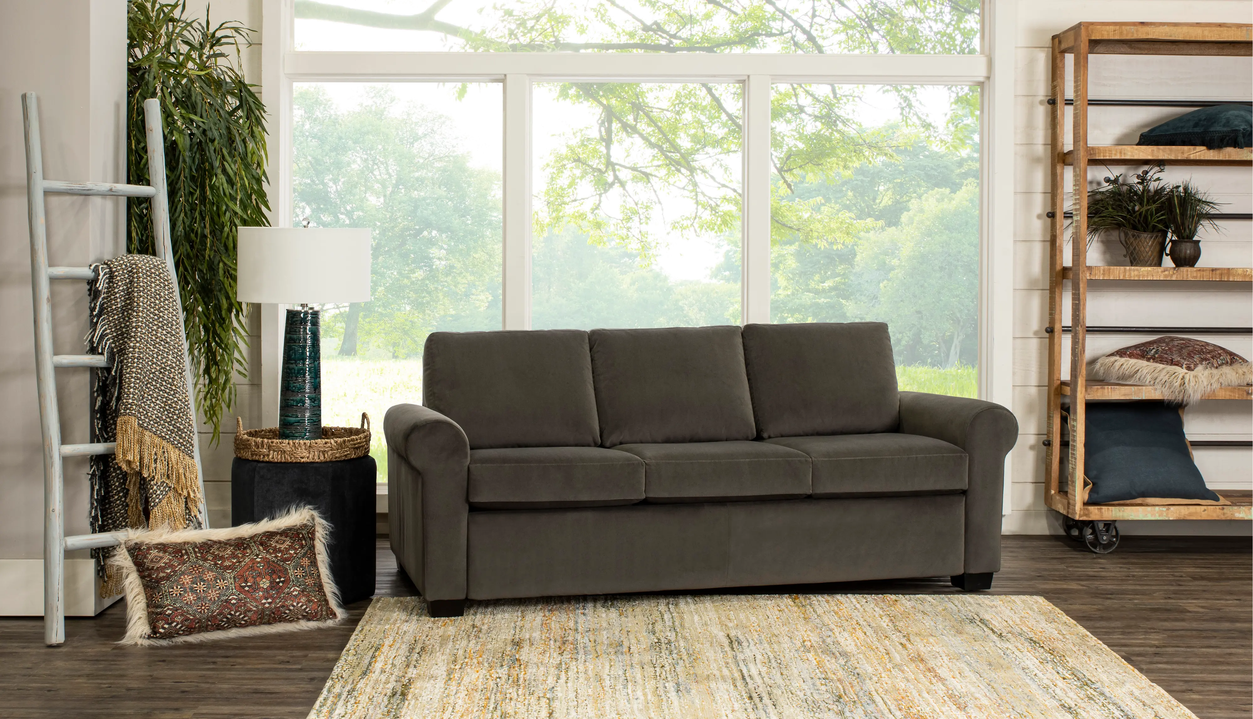Cooper Toscana Gunmetal Queen Plus Sofa Bed-2