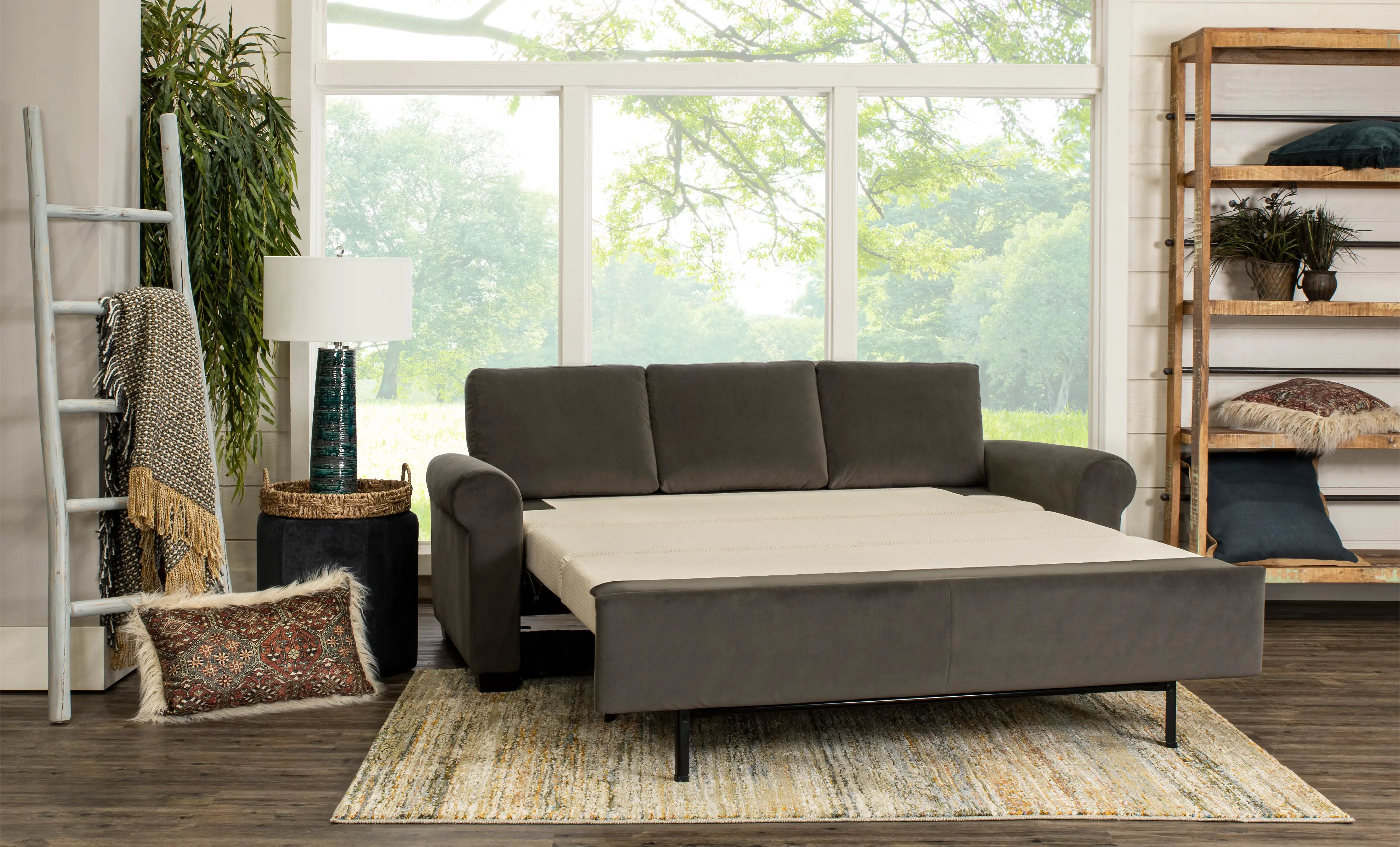 Cooper Toscana Gunmetal Queen Plus Sofa Bed-3