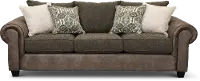 Traditional Two-Tone Brown Sofa - Lonestar